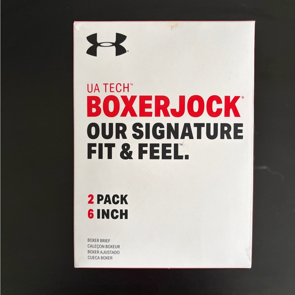 Under Armour Black Boxer Briefs - 2 Pack XXL 6 Inch Inseam
